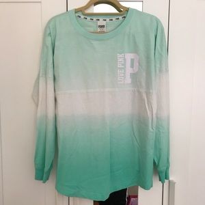 Victoria’s Secret PINK seafoam ombré spirit jersey